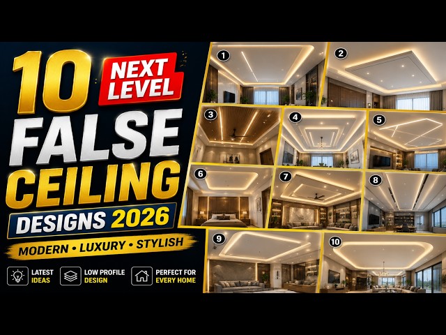10 Next Level Modern False Ceiling Designs 2026 | Luxury POP & Gypsum Ceiling Ideas