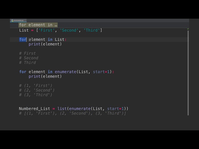 Enumerate - Python Best Parts: Standard Library (Beginner to Advanced)
