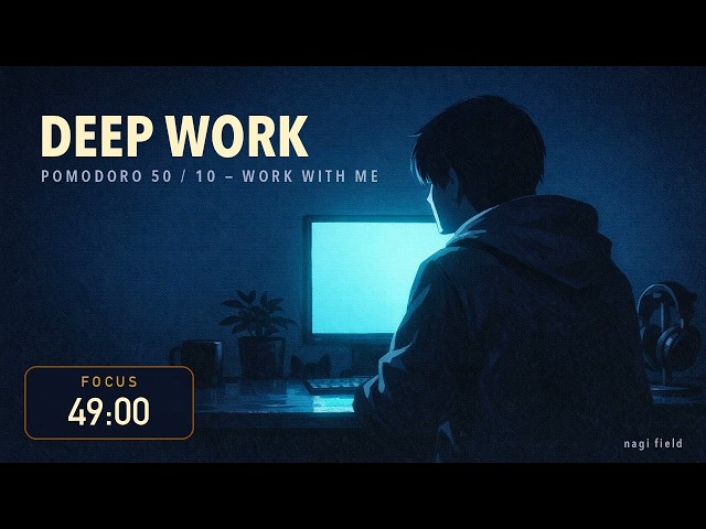 🔴 DEEP WORK Pomodoro 50/10 🍅 work with me — 24/7 live
