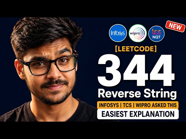 Reverse String | Leetcode 344 | Infosys TCS Wipro Interview Question | Solve In Seconds