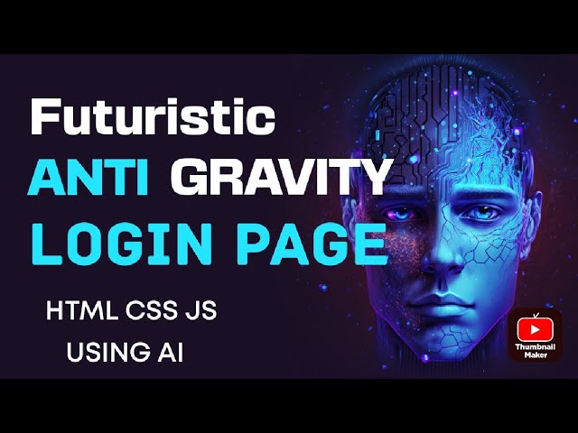 AI Created Anti-Gravity Login Page Using Anti Gravity IDE | HTML CSS JavaScript