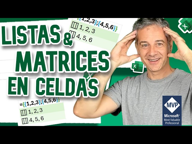 Listas y matrices en una celda en Excel: matrices anidadas, APLANAR, HASANY y TIENE