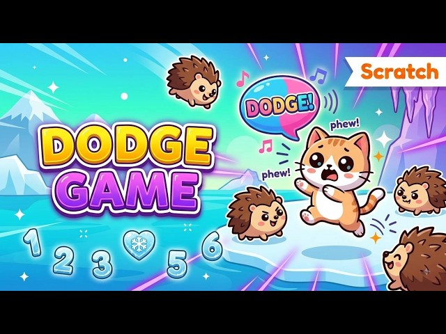 Build a Hedgehog Dodge Game in Scratch | Beginner Coding Tutorial #codingforchildren