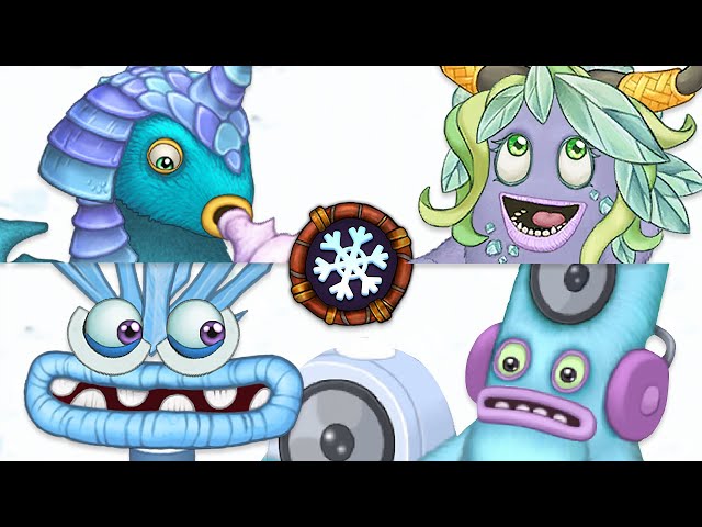 Cold Island - All Monster Sounds & Animations (My Singing Monsters)