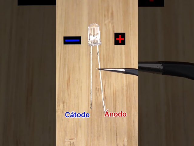How to identify the positive and negative terminals of an LED