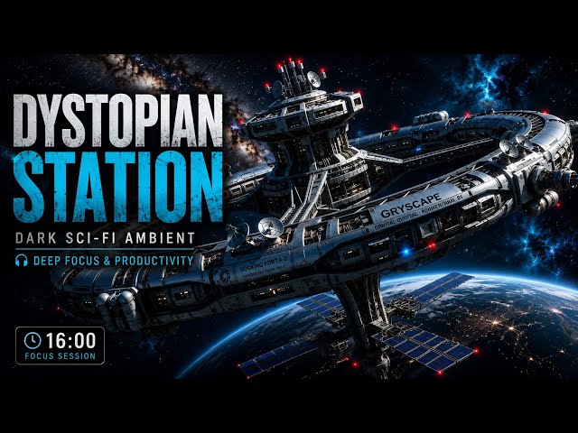 Coding Music for Deep Focus | Dark Sci-Fi Ambient - Dystopian Space Station