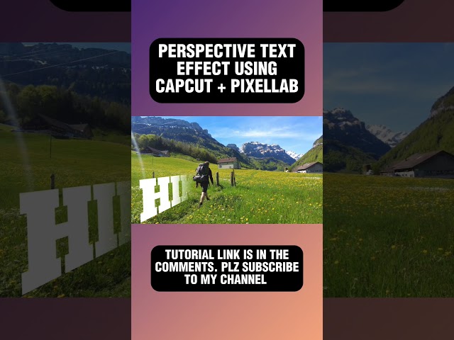 Reveal Perspective Text as You Walk | #capcut #pixellab #texteffect
