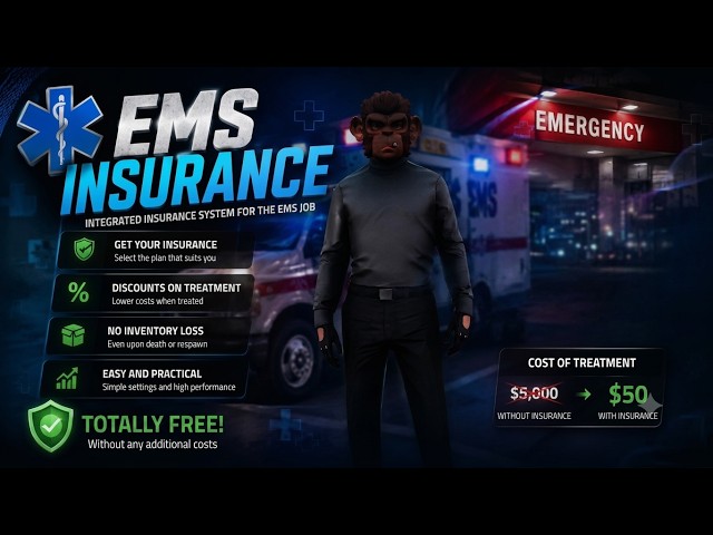 [ FREE ] FIVEM QB AMBULANCEJOB WITH INSURANCE