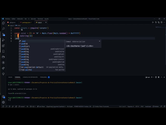 COLORES HEXADECIMALES ALEATORIOS EN JAVASCRIPT 2021