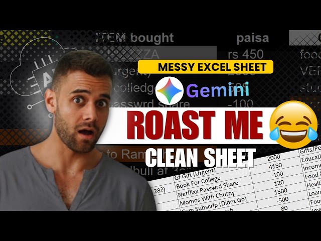 Gemini ROASTED My Messy Excel Sheet! 😂 (And Fixed It)