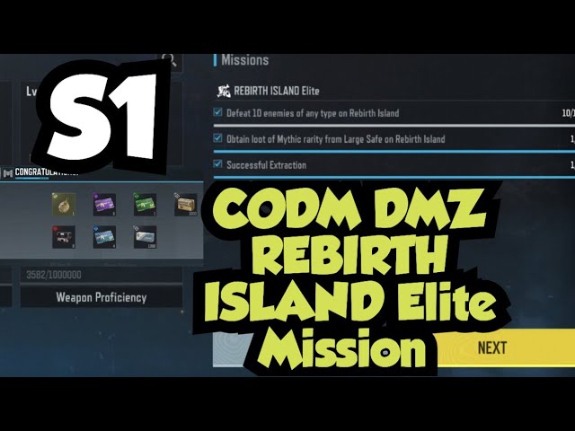 CODM DMZ REBIRTH ISLAND Elite Mission Complete