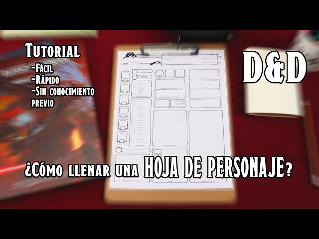 ¿Cómo llenar la Hoja de Personaje para D&D 5ta edición? | Tutorial fácil
