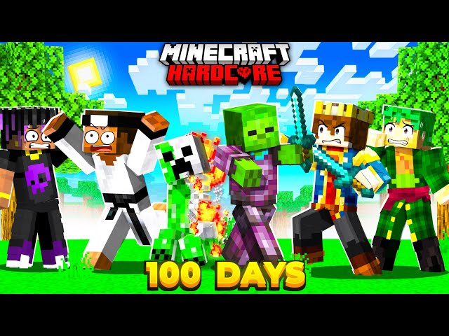 100 days but MOBS ARE EXTREMELY OP in Hardcore Minecraft 😱