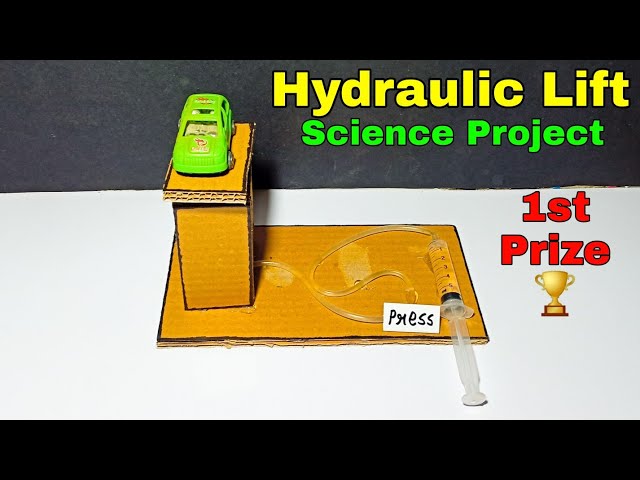 How to make hydraulic lift for science project  | School science project hydraulic lift