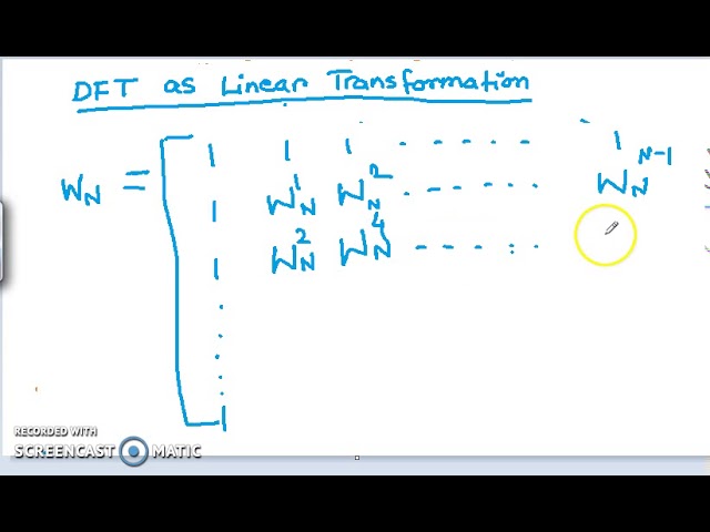 DFT as linear transformation Continued