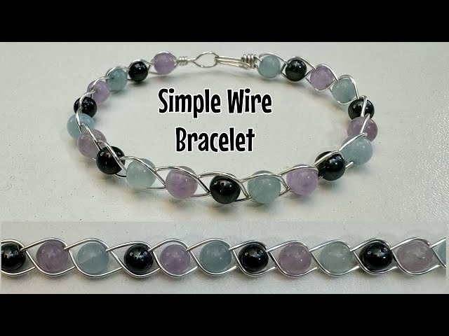 How to make a braided wire bracelet - beautiful beaded bracelet bangle