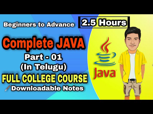 Java in telugu for beginners | Introduction to Java in Telugu | Core Java Tutorial in Telugu