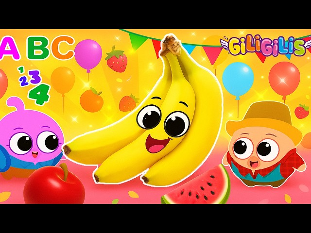 🍌 Giligilis Funny Bananas Party 🌈 Sing, Learn & Laugh with Talking Fruits in a Happy Phonics World 🎵