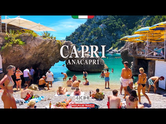 Capri, Anacapri Italy 4K | Amalfi Coast Walk, Marina Piccola Beach & Monte Solaro Views