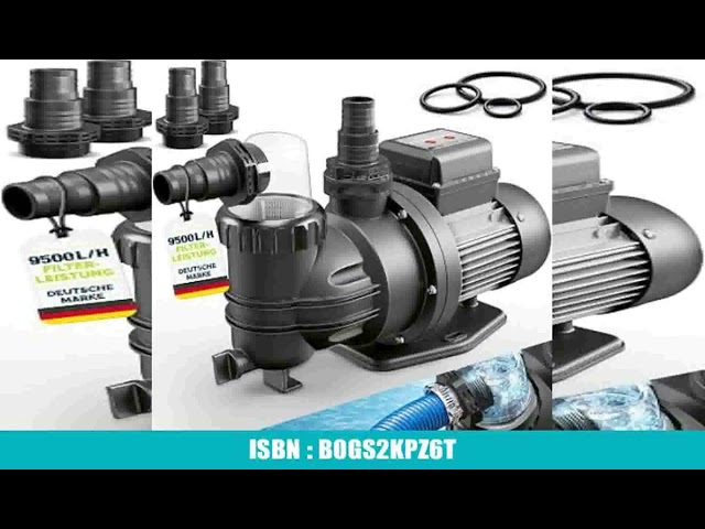 tillvex® Filterpumpe Pool mit Timer 9.500L/h & 550W | Förderhöhe max. 10m | Schwimmbadpumpe