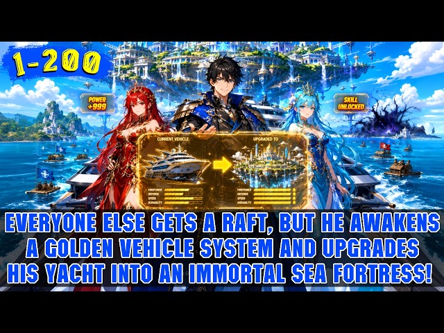 🔥Survival at Sea: Boy Unlocks Universal Upgrade System and Turns His Yacht Into an Ocean Kingdom!