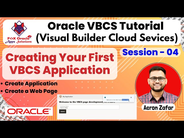 4. Create your first VBCS page | Create a web application in VBCS | VBCS Tutorial