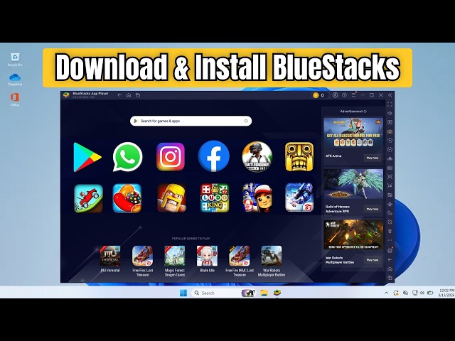 How to Download & Install Blue Bluestacks Windows PC/Laptop | Best Android Emulator