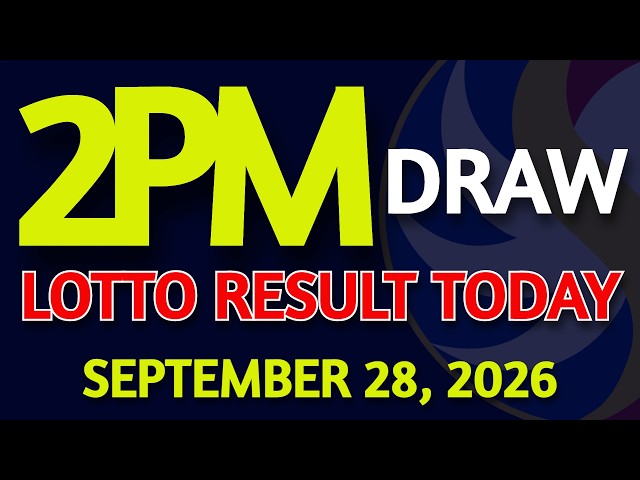 2pm Lotto Result Today September 28, 2026 Swertres Ez2 PCSO