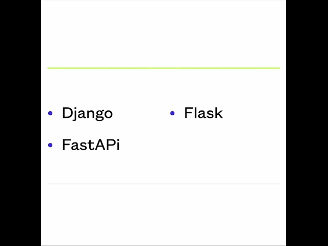 #Top Backend Framework in Python#2026 #python #django #fastapi #flasks