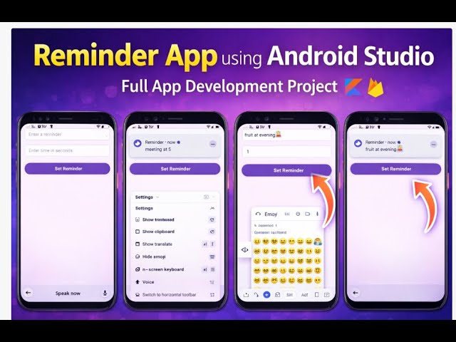 I BUILT A REMINDER APP IN ANDROID STUDIO 😱📱 | BEGINNER PROJECT