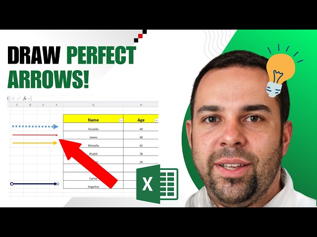 How to Draw Perfect Arrows in Excel (Easy Trick!)