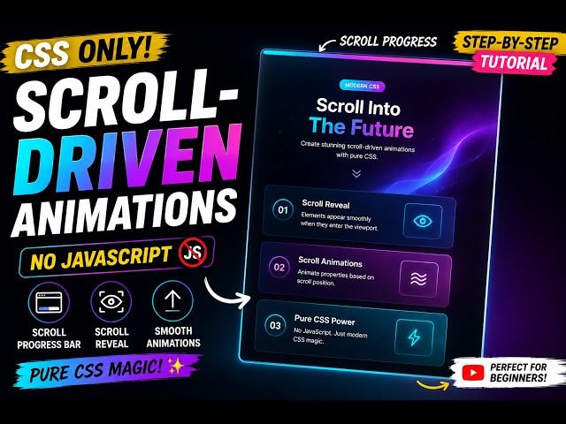 I Built INSANE Scroll Animations Using ONLY CSS 🤯 No JavaScript Needed