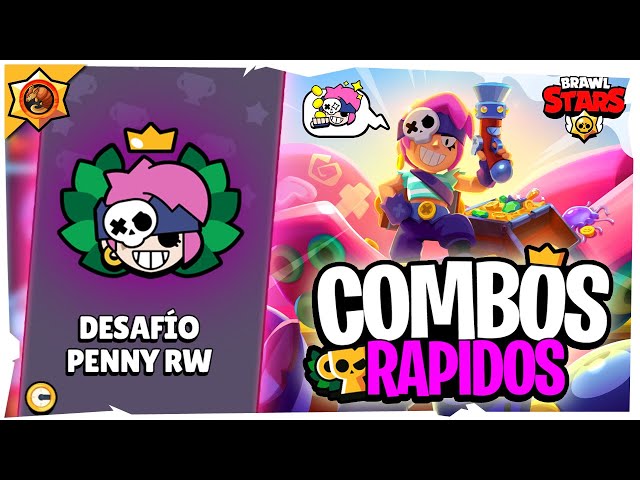 NUEVO DESAFIO DE PENNY | MAPAS | MEJORES COMBOS Y RECOMPENSAS GRATIS en BRAWL STARS ( pin e icono )