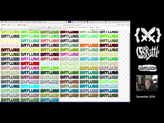 CSSBattle for DECEMBER 5 (2024) Logo-i-zer & ArtLung Lab