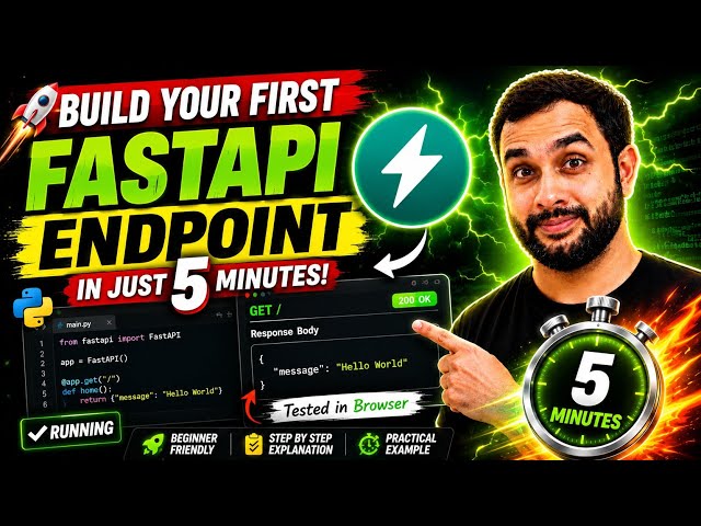 Build Your First FastAPI Endpoint in Just 5 Minutes ⚡ Beginner Friendly