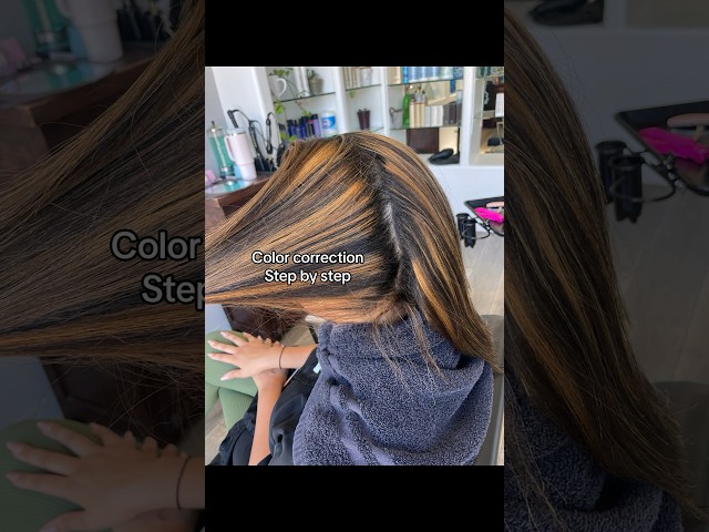 Color correction 😳😳😳 #shorts #hairstylist #haircolor #hairtutorial #colorcorection