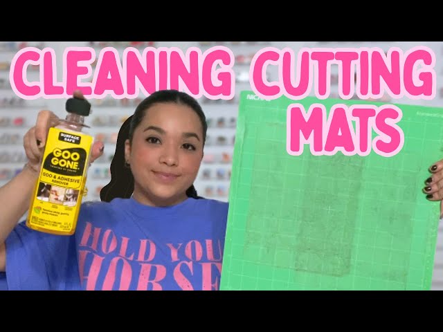 cleaning cricut cutting mats + testing a new method | window cleaner, goo gone and zig glue methods