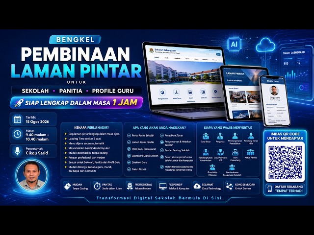 🔥 BINA LAMAN PINTAR SEPANTAS 1 JAM! | Laman Sekolah, Panitia & Profil Guru | Cikgu Sarid