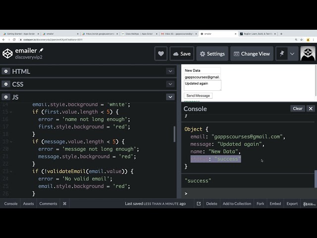 [Fast Release] Website Email Form to GMail with Google Apps Script