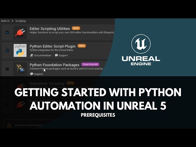 Getting Started With Python Automation In Unreal Engine 5 - Initial Editor Setup