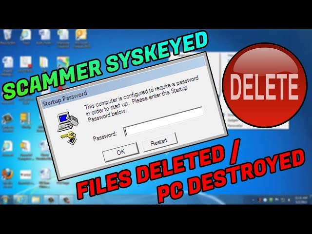 SYSKEYING A SCAMMER! FILES DELETED! [SYSKEY'D]