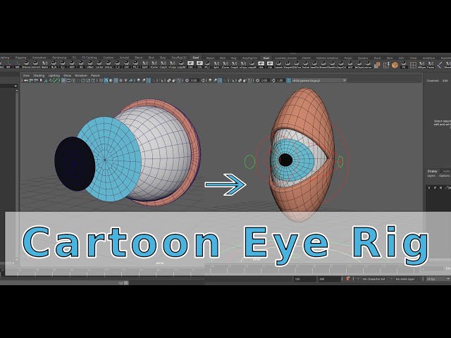 Maya tutorial -  Cartoon Eye Rig Maya