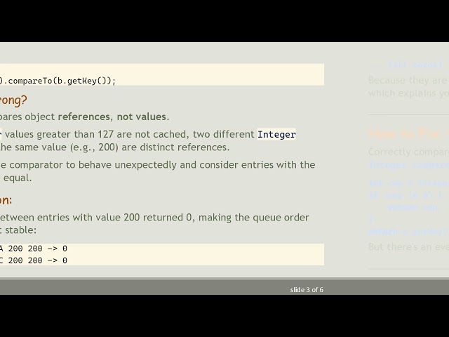 Fixing Java PriorityQueue Ordering with a Correct Comparator