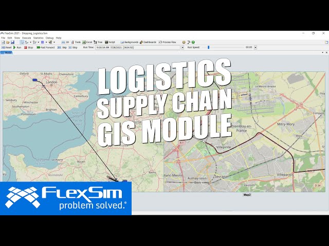 FlexSim's GIS Module | Supply Chain + Logistics
