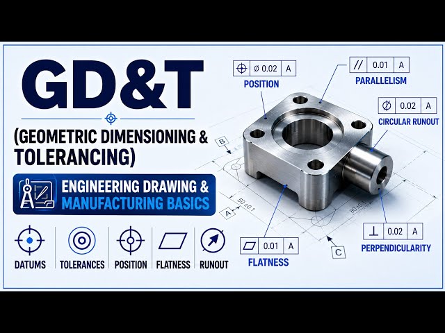 GD&T (Geometric Dimensioning & Tolerancing) | Engineering Drawing & Manufacturing Basics | Uplatz