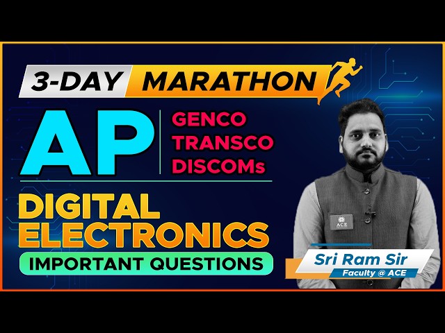 AP-GENCO | TRANSCO | DISCOMs 3-Day Marathon | Digital Electronics Important Questions | ACE Academy