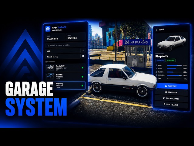 FiveM Advanced Garage Script 🚗 Complete Garages, Police Impound & Park Everywhere (ESX/QB/QBox)