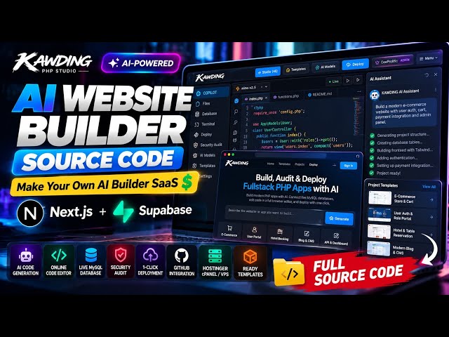 AI Website Builder Source Code | Make Your Own AI Builder SaaS 💲