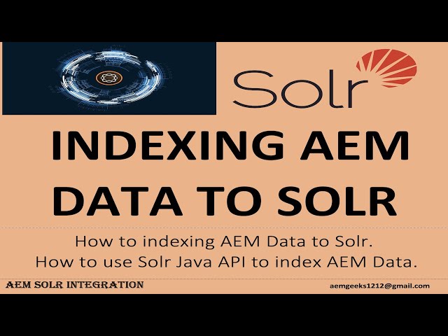 AEM + Solr #5 | Indexing AEM data to solr using java API