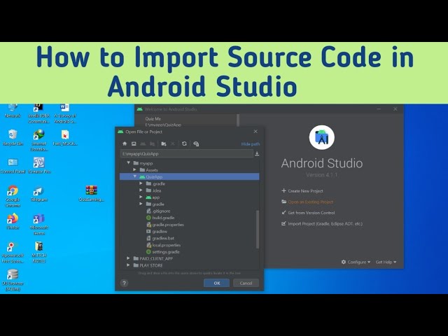 How to Import Source Code into Android Studio
